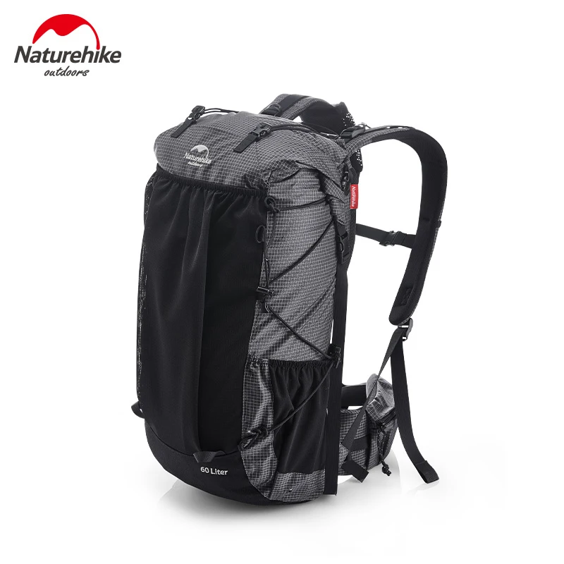 

Naturehike 60L+5L Camping Hiking Climbing Backpacks Piggyback Breathable Lightweight About 1160g With Rain Cover NH19BP095