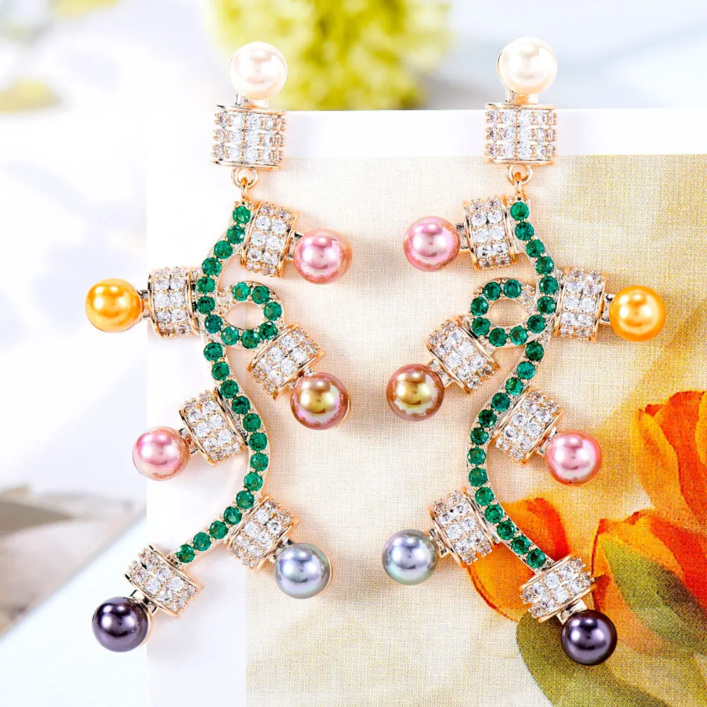 GODKI модные роскошные полые висячие серьги в форме капли воды для женщин свадебные