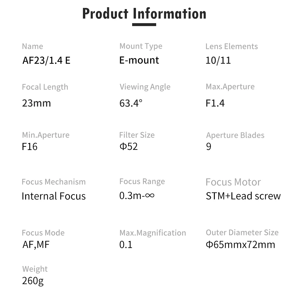 VILTROX 23 мм f1.4 объектив с автофокусом APS C компактный большой диафрагмой для Sony E mount