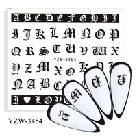 Английские буквы водные наклейки для ногтей наклейки сердце любовь абстрактное лицо сексуальная девушка дизайн ногтей декор слайдеры для ...