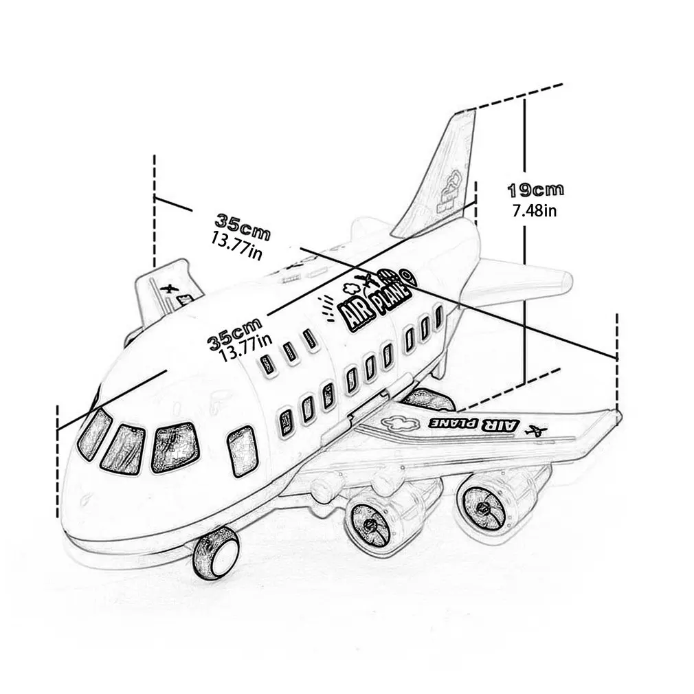 

Kids Gifts Inertia Airplane Large Aircraft Plane Carrier Vehicle Alloy Truck Aircraft Storage Transport Simulation Classic Toys