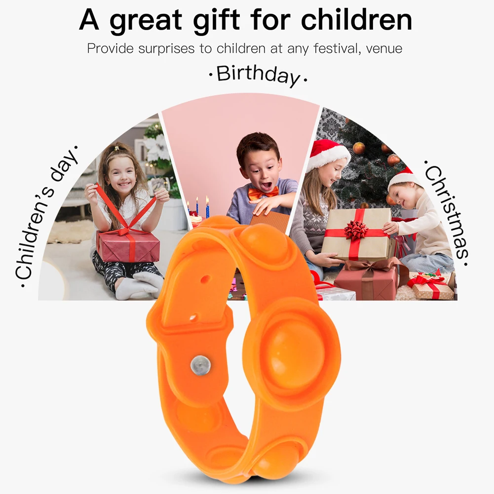 Stress Relief Bracelet Push Bubble Sensory Decompression Wristband Autism Toy Special Reliever | Игрушки и хобби