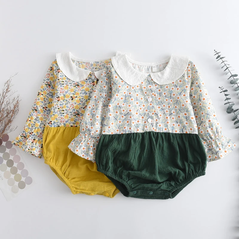 

Menoea/Осенний комбинезон с цветочным принтом для маленьких девочек; Хлопковая осенняя одежда с длинными рукавами в стиле пэчворк; Одежда для ...