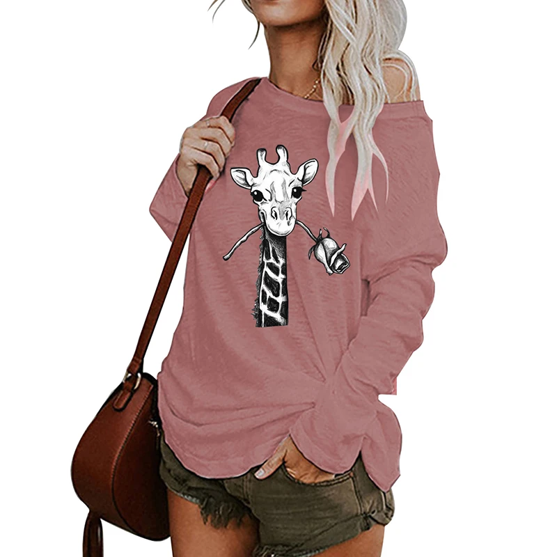 Футболка с длинным рукавом женская одежда топы круглым вырезом Женская футболка