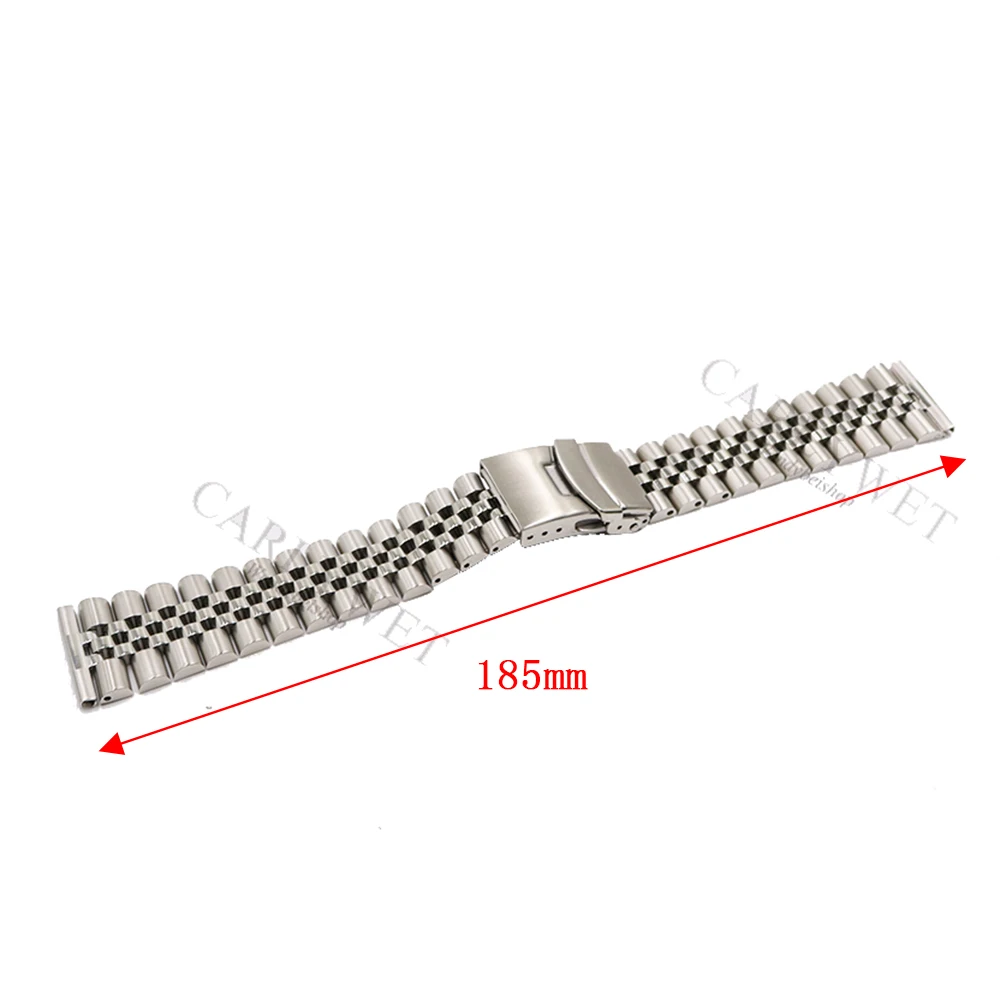 Rolamy 20mm Luxury 316L Straight End Solid Screw Links Replacement Watch Band Strap Jubilee Bracelet For Seiko Omega