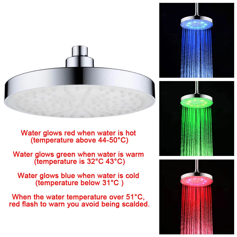 1 шт. светодиодный душ с дождевой насадкой красочная сменная насадка для душа без