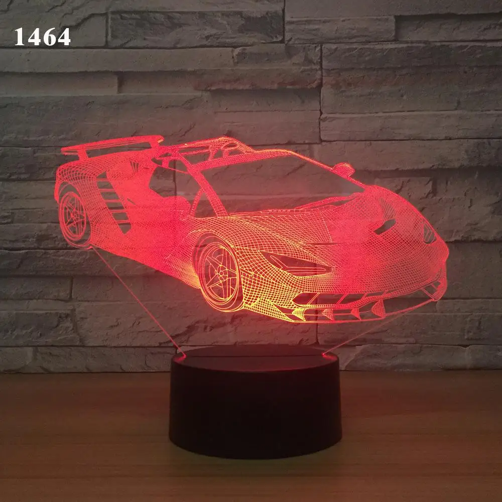 Внедорожник 3 d огни подарки поделки акриловые ночные огни подарки на день рождения 7 цветов Изменение 3d Usb настольные лампы - Испускаемый цвет: 7 color change