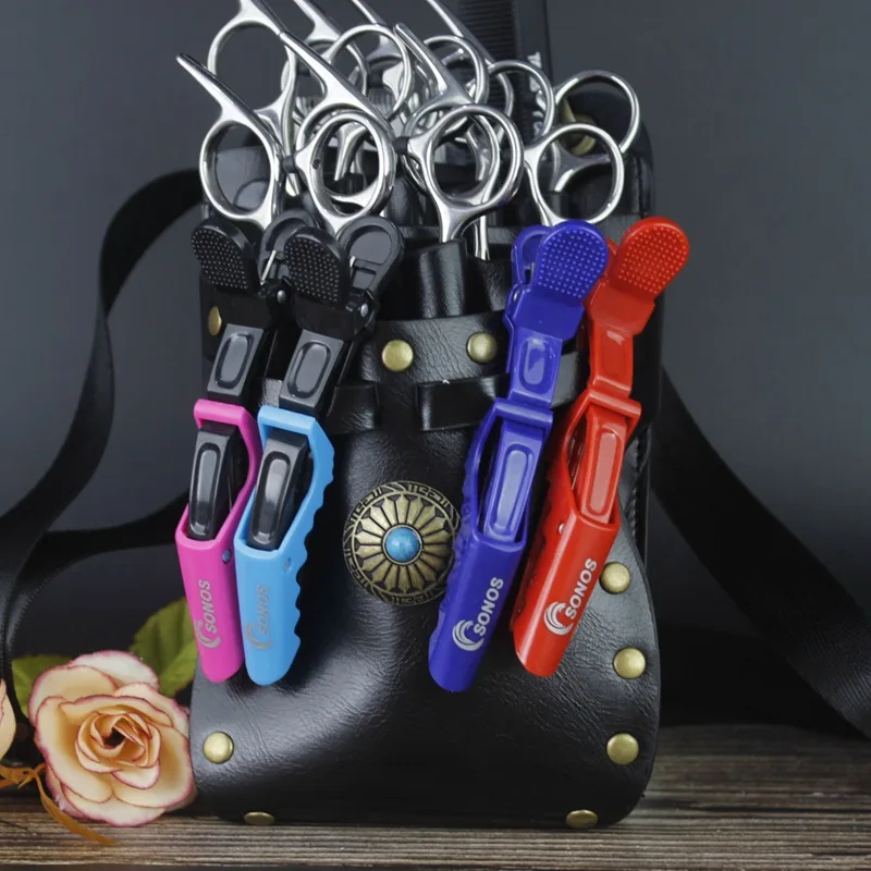 

Scissor Bag Salon Holder Hair Stylist Tool Waist Pack Retro PU Leather Belt Bags Large Capacity Barber Hairdressing Scissor Bag