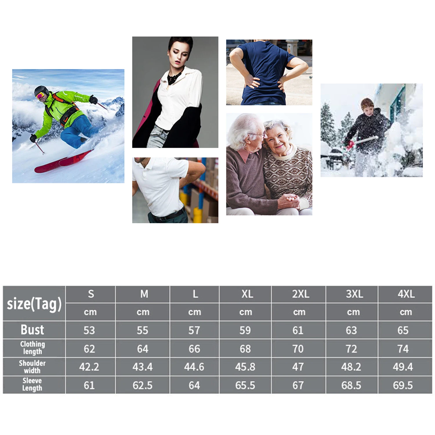 

High Quality Heated Jackets Vest 2020 Winter Warm Coat Flexible Electric Thermal Hooded Clothing Outdoor Coat USB Thermal Coat