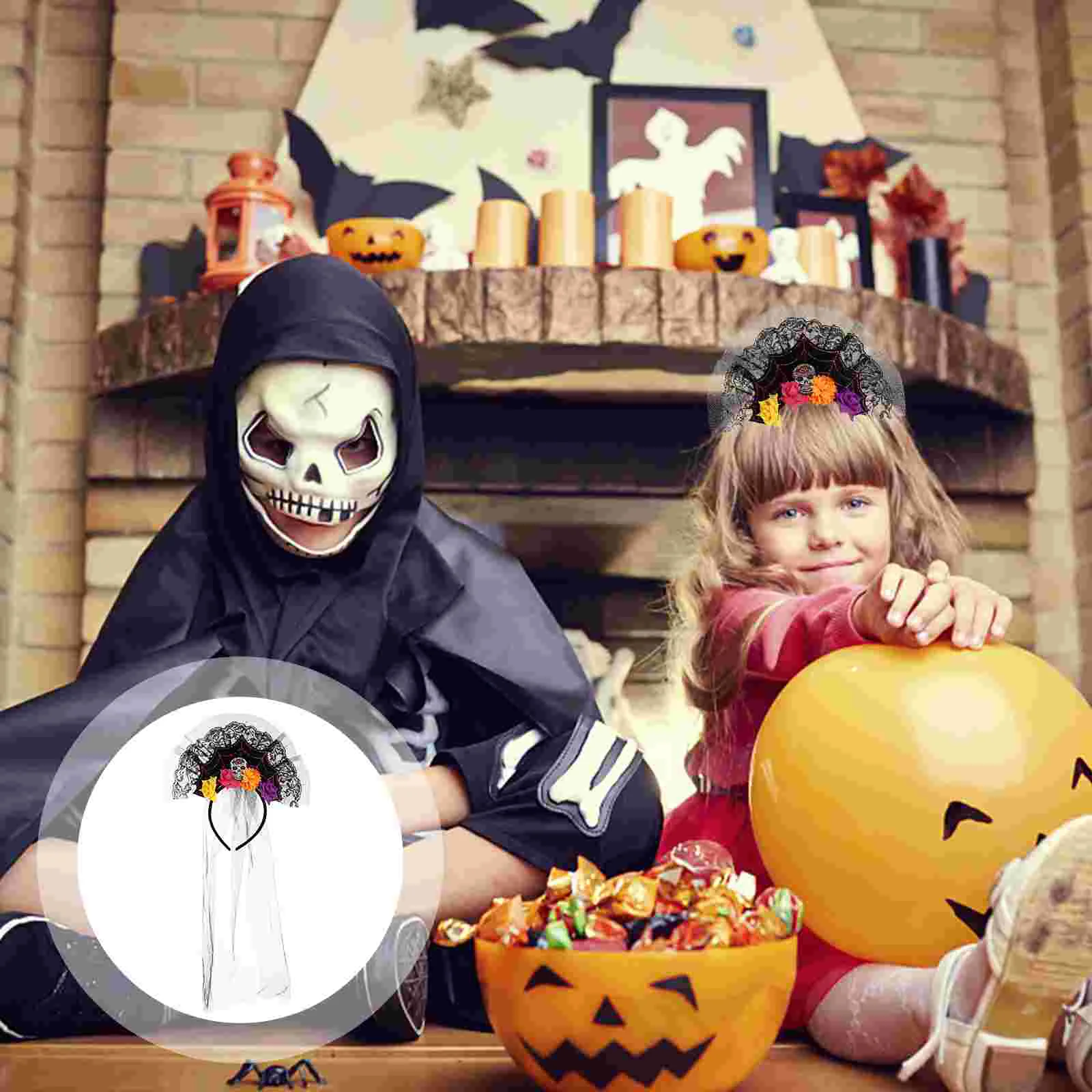 

2Pcs and Flowers Hairbands Lace Hair Accessories Photo Props