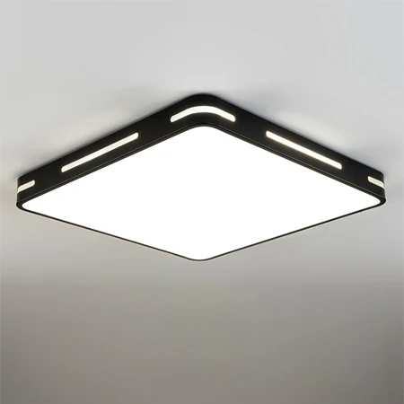 square Black color Круглый потолочный светильник, современный светодиодный потолочный светильник, светильник для гостиной, светильник для спальни, лампы для кухни, потолочный светильник s - Цвет корпуса: square Black color