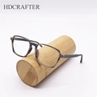 Оправа для очков HDCRAFTER для мужчин и женщин, оптические аксессуары в деревянной оправе, квадратной формы, при близорукости, по рецепту