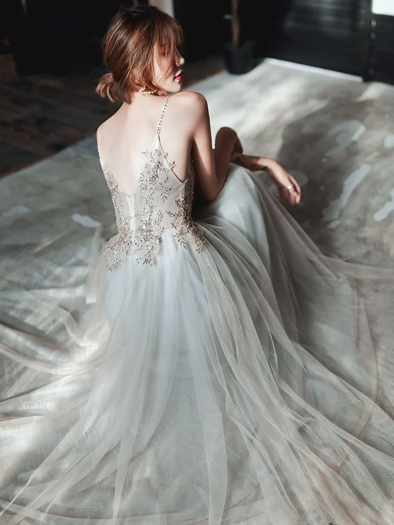 

Full Length Evening Party Gown Cheongsam Elegant Spaghetti Dress Qipao Bridal Wedding Dress High Quality Vintage Vsetidos