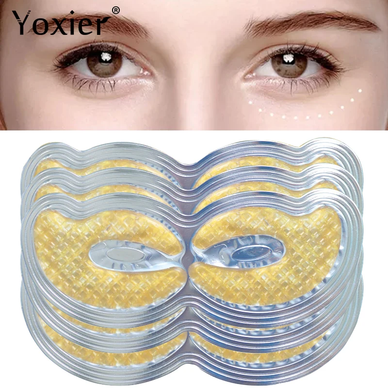 Yoxier Золотая коллагеновая Белковая маска для глаз Уход за глазами тонкие линии