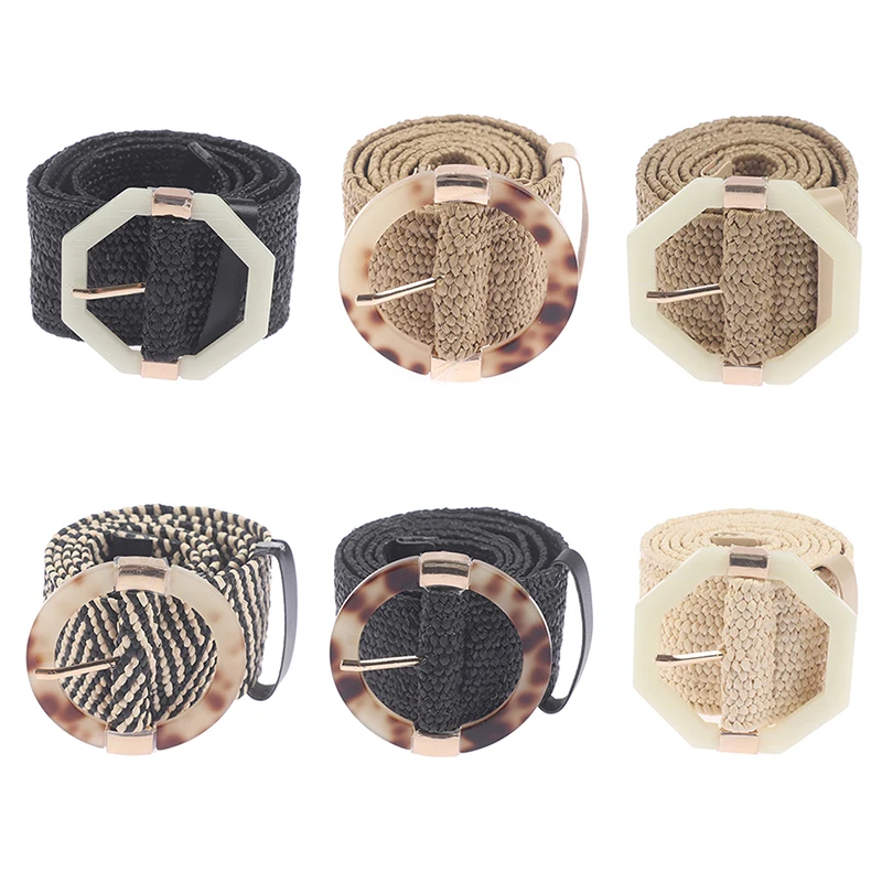 

1 шт., женский широкий плетеный ремень с пряжкой