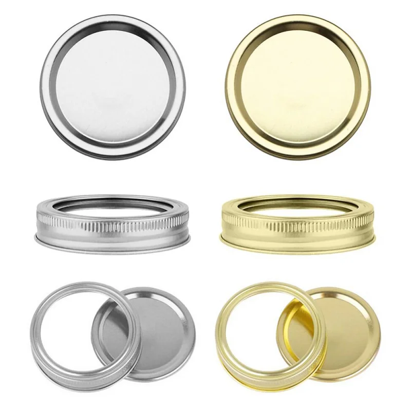 

5PCS/lot Random Color Glass Bottle Metal Cap Decoration Can Seal Lids For DIY Supplies
