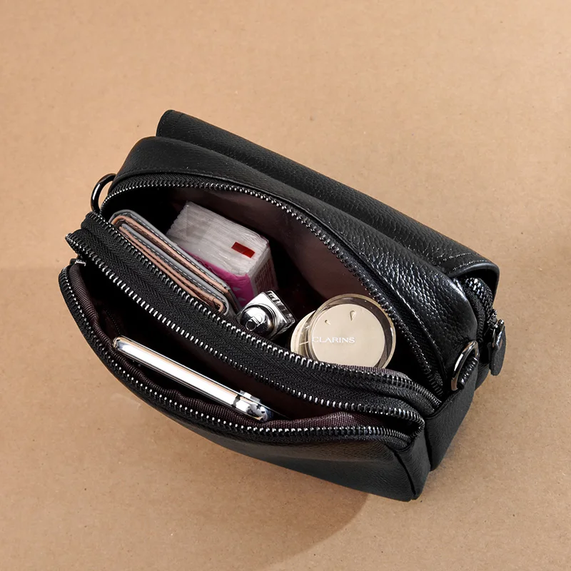 

Genuine Leather Real Cowhide Women's Casual Fashion Bag Women Messenger Bag Small Shoulder Bag Crossbody Bags for Women Handbags
