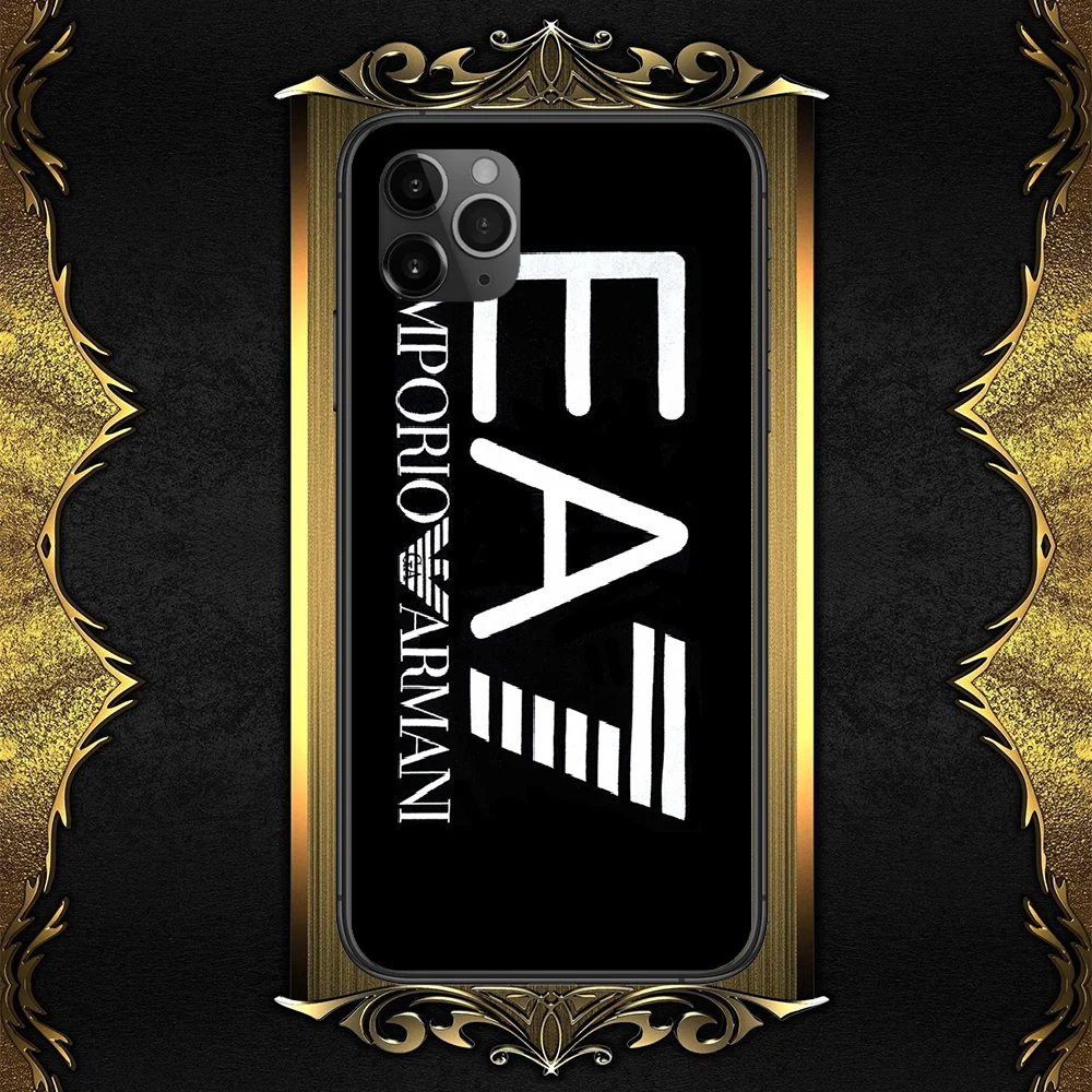 

Italian brands EA7 Phone Case Cover Hull For iphone 5 5s se 2 6 6s 7 8 12 mini plus X XS XR 11 PRO MAX black 3D funda tpu Etui