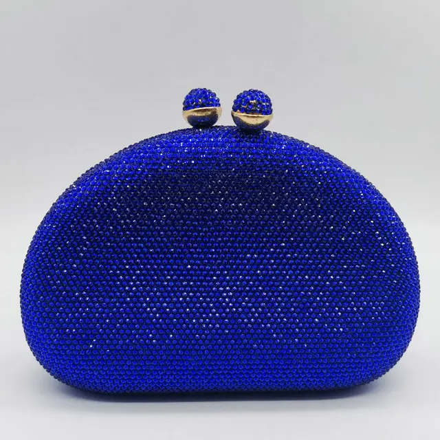 Blue Clutch Bags Boutique De FGG элегантные фиолетовые женские вечерние сумочки-клатчи со стразами, свадебные сумочки для невесты, вечерняя сумочка со стразами - Цвет: Blue Clutch Bags