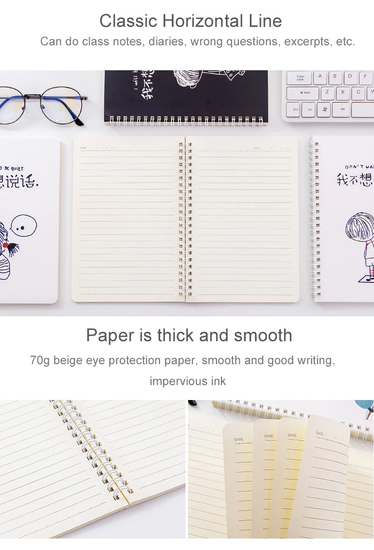 A5 рулон блокнота бумажный Еженедельный планировщик журнал блокноты Sketchbook Agenda Traveler Diary 120 горизонтальная линия внутренняя страница блокнот s