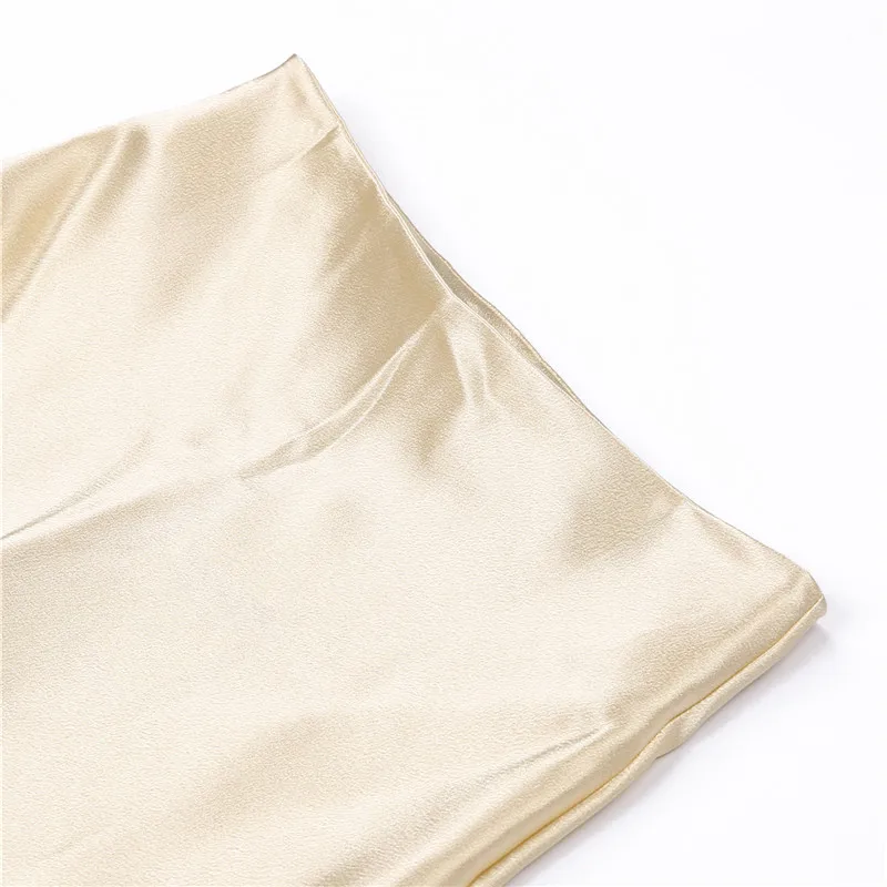 Женская длинная юбка-трапеция сексуальная блестящая Элегантная Шелковая