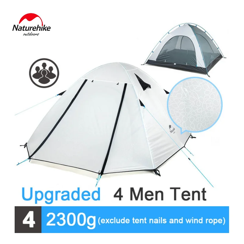 Online Naturehike 2/3/4 Person Ultraleicht Ultraleicht Wasserdichte Doppel Schicht Anti-uv Sonnenschutz Große Camping Zelte Nylon Atmungsaktive Mes