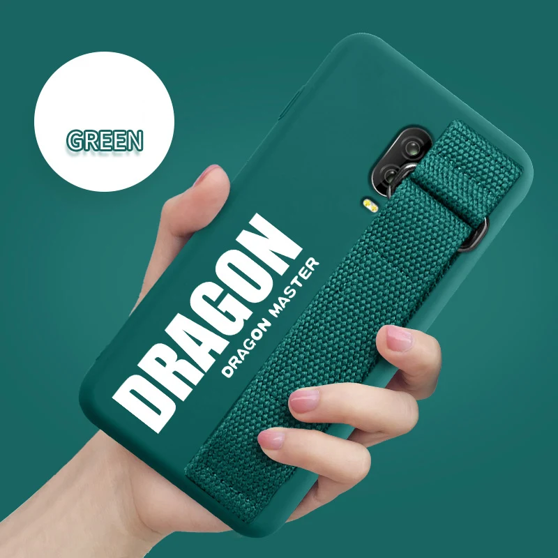 Green Чехол с ремешком на руку для OnePlus 7T Pro 7 Pro 7 6T 6 5T 5 t чехол матовый Мягкий силиконовый чехол на запястье Чехол для OnePlus 7Pro 1+ 7T Funda - Цвет: Green