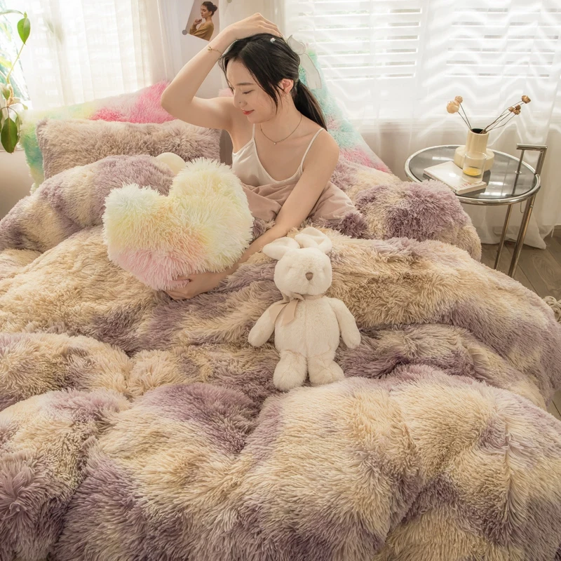 Мультико норковый флисовый пододеяльник зимняя теплая кровать плюшевый