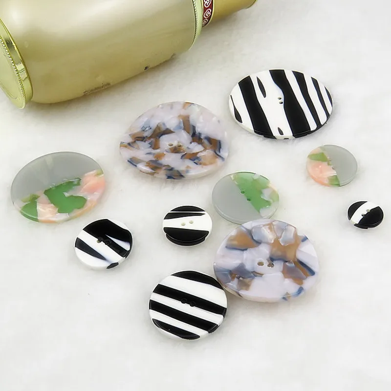 Модные пуговицы для шитья уксусной кислоты полимерные нестандартные/круглые