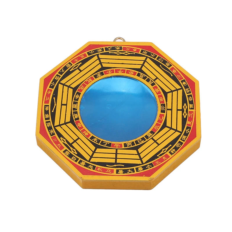 Retro Feng Shui Dent Convex Bagua Pakua Chinese Wooden Mirror For Good Luck And Blessing Home Wall Decorative | Дом и сад