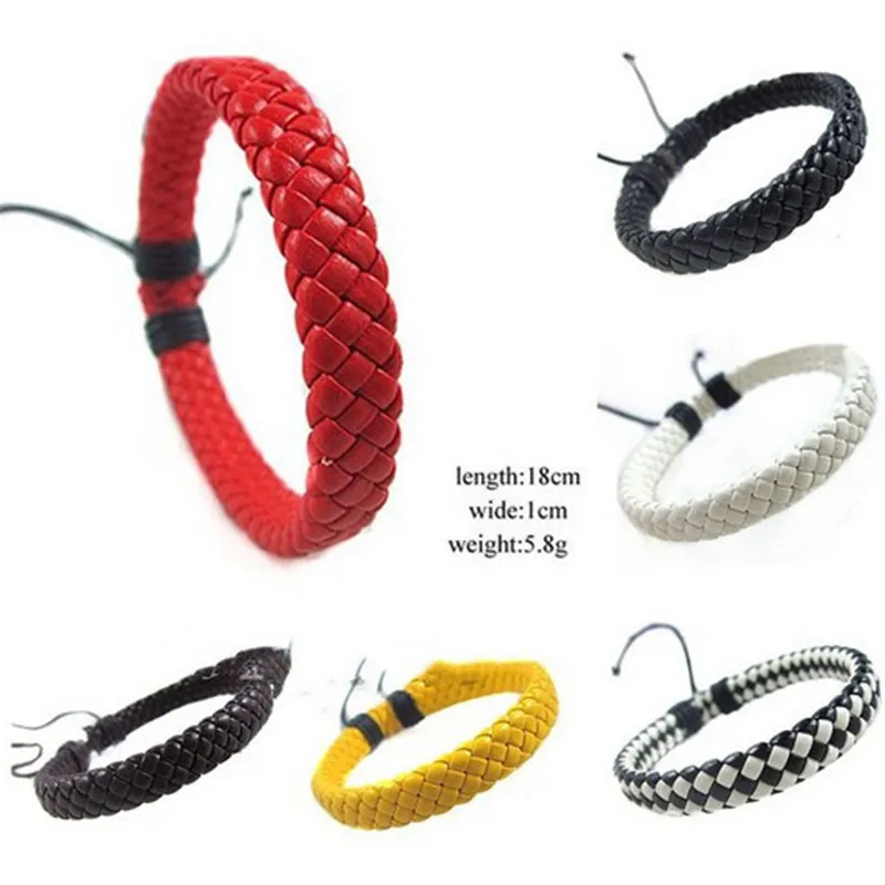 Новинка модные браслеты для мужчин и женщин кожаная плетеная веревочная цепочка