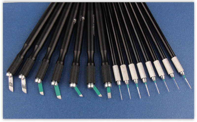 

0.18mm Tattoo Needles Blade For 3D Microblading lamina blade Agulhas Tebori 7 9 11 12 14 U shape Permanent Makeup Eyebrow flex