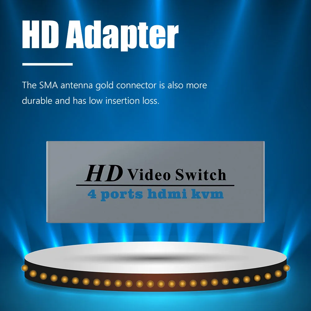 

4 порта HDMI-совместимый переключатель 1,4 квм 4 K 30 Гц для 4 компьютеров, совместное использование одного монитора, клавиатуры, мыши, принтера, ак...