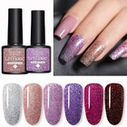 LEMOOC 8 мл, блестками, пайетками, Гель-лак для ногтей! Полупостоянная фиолетовый, красный, серебристый, Цвета био-Гели Soak Off Гель-лак для ногтей для дизайна ногтей