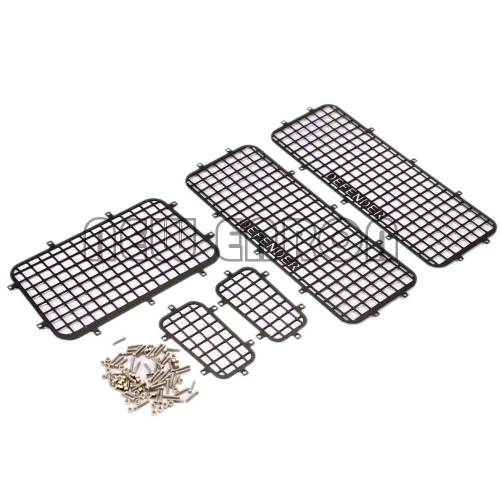 

NEW ENRON 5Pcs Window Mesh Protective Net Defender Metal for 1/10 RC Crawler Car Traxxas Trx-4 Trx 4 TRX4 T4 Accessories