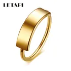 LETAPI 5 мм индивидуальная вывеска кольцо для женщин золотой цвет нержавеющая сталь перстень элегантный шикарный вечерние ринка ювелирные изделия уникальный подарок
