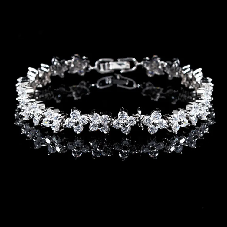 

Браслет из серебра 925 пробы, с цирконом AAA