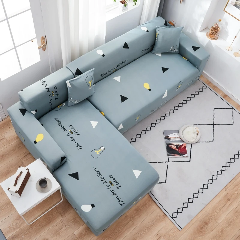 

Elastic Geometric Sofa Covers for Living Room L-shape Sofa Slipcover Anti-dust Stretch Corner Couch Case for Loveseat Chair
