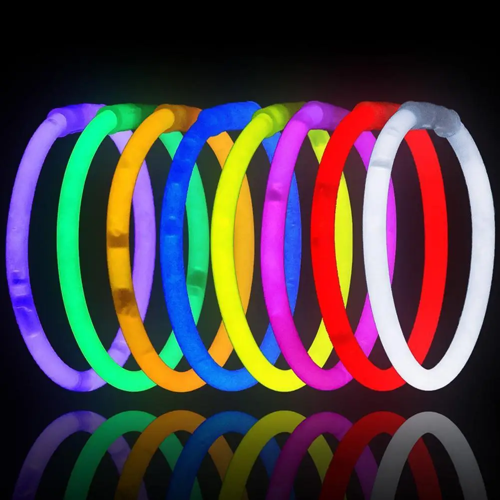 

50Pcs Colorful Luminous Glow Sticks Glowsticks DIY Bracelet Necklace Party Props Bracelet Accessory gift for kid New