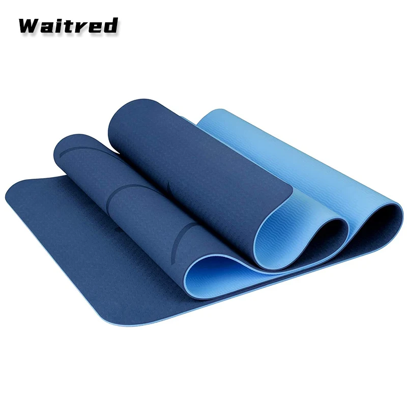 

Waitred TPE Yoga Mat Home Gym with Position Line Non Slip Carpet Fitness Gymnastics and Pilates Mats Meditation Mat Exercise Mat
