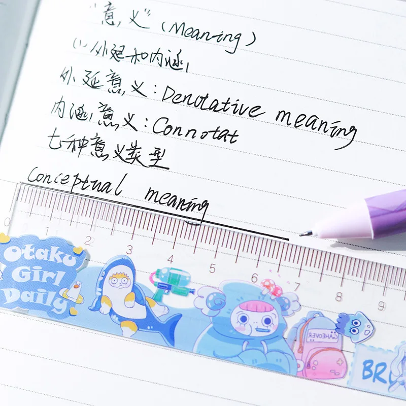 

Kawaii acrylic ruler creative cute cartoon hand account decoration DIY tool cute school supplies
