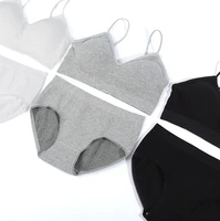 women underwear set sports bra panties set ladies threaded breathable comfortable shockproof running no steel ring bra set