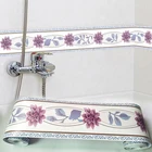 ПВХ Самоклеящиеся обои, бордюр, плинтус, линия для кухни и ванной, наклейка, съемная пасторальная плитка, настенная наклейка s, водонепроницаемый декор