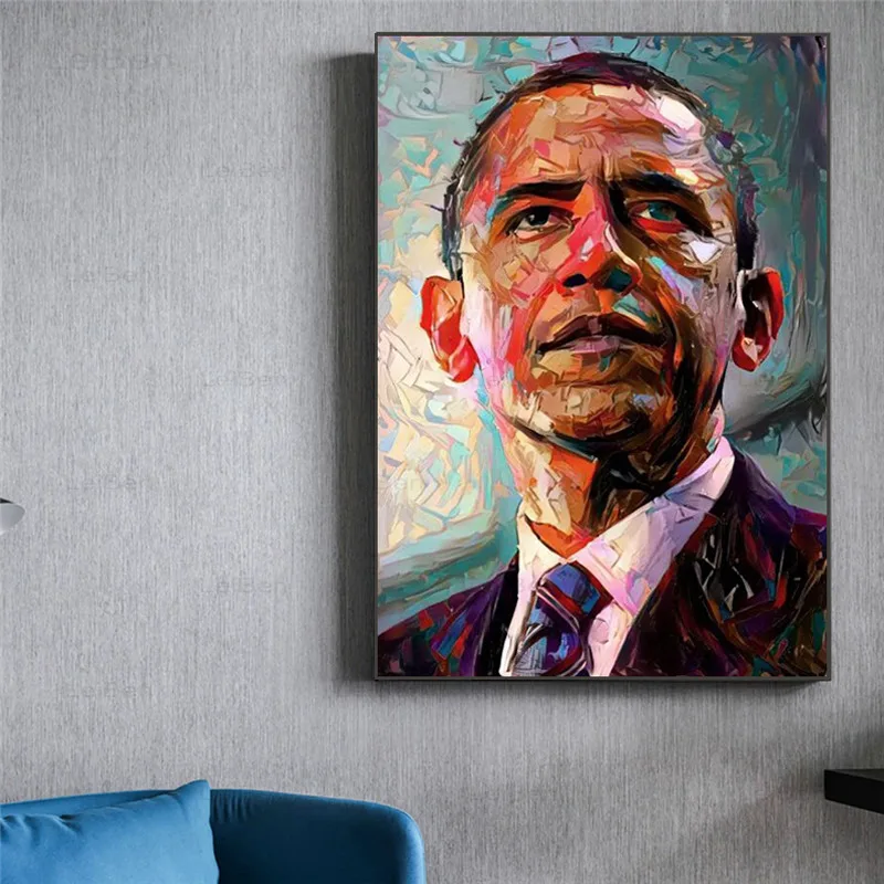 U.s. President Obama Portrait Canvas Painting Art Posters and Prints Modern Popular Modular Pictures Home Decor Bedroom Murals | Дом и сад