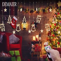 weihnachten lichter led 35 m vorhang licht girlande heck glocken dekor 220v im freien f%c3%bcr hause hochzeit party neue jahr decor