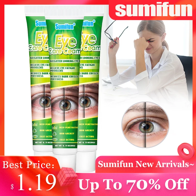 

1Pcs 20g Sumifun New Eye Cream Relieve Dry Eyes Fatigue Ointment Remove Eyes Red Blood Myopia Hyperopia Body Health Care Plaster