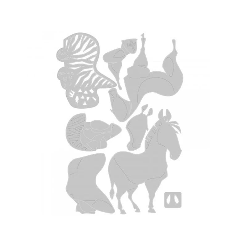 

2020 New Zebra Hot Metal Cutting Dies Stencils and Scrapbooking Horse Decor For Animal Foil 3D Die Cut Crafts Supplies No Stamps