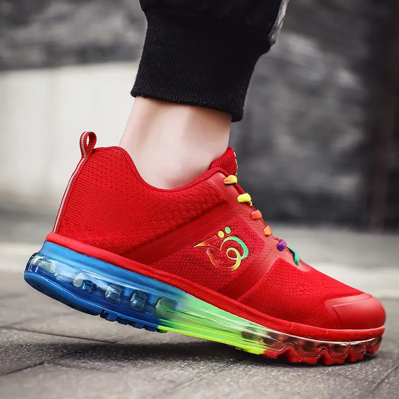 Big Size Outdoor No-slip Sports Shoes for Male Sport Women Sneakers Running Men Red Athletic Tennis Basket B-747 | Спорт и