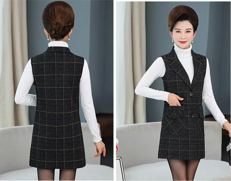 Свободный женский жилет UHYTGF большого размера 5XL модный весенне-осенний