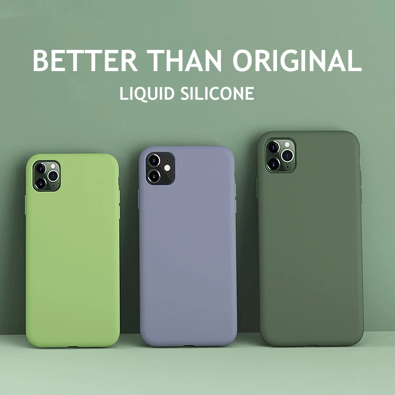 

Liquid Silicone Bumper For iPhone 12 Case For iPhone 12 Cover Shockproof Bumper Soft Protective Phone Case For iPhone 12 Pro Max